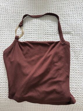 Asymmetric Petal and Pup Halter Top